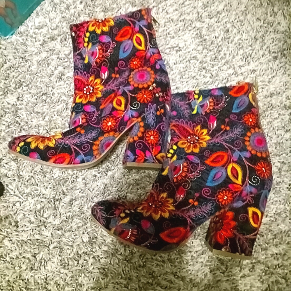Naughty Monkey Embroidered Booties